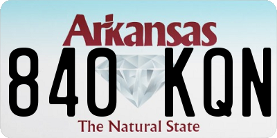 AR license plate 840KQN