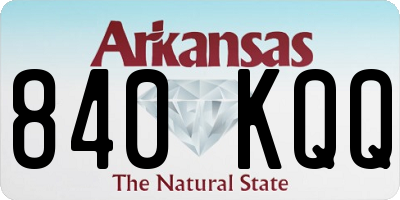 AR license plate 840KQQ