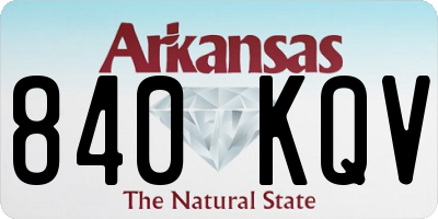 AR license plate 840KQV