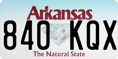 AR license plate 840KQX