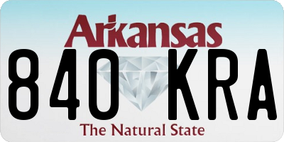 AR license plate 840KRA