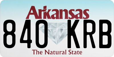 AR license plate 840KRB