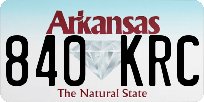 AR license plate 840KRC