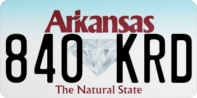 AR license plate 840KRD