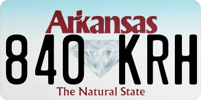AR license plate 840KRH