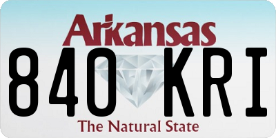 AR license plate 840KRI