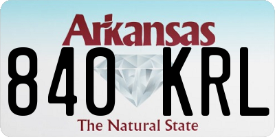 AR license plate 840KRL