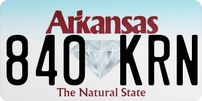 AR license plate 840KRN