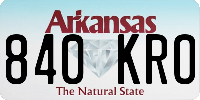 AR license plate 840KRO