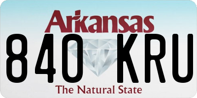 AR license plate 840KRU