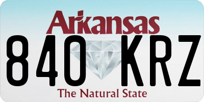 AR license plate 840KRZ