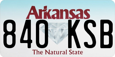 AR license plate 840KSB