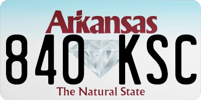 AR license plate 840KSC