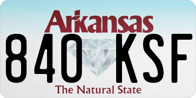 AR license plate 840KSF