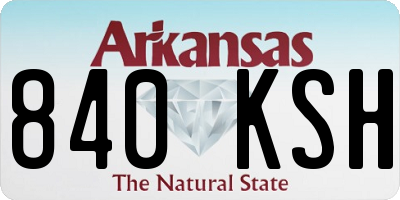 AR license plate 840KSH