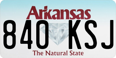 AR license plate 840KSJ