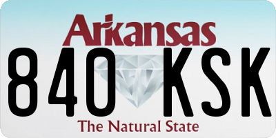 AR license plate 840KSK