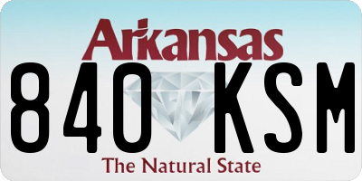 AR license plate 840KSM