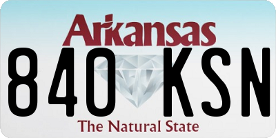 AR license plate 840KSN