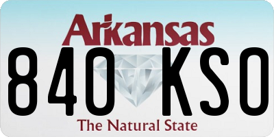 AR license plate 840KSO