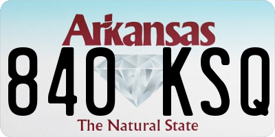 AR license plate 840KSQ