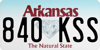 AR license plate 840KSS