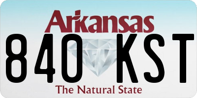 AR license plate 840KST