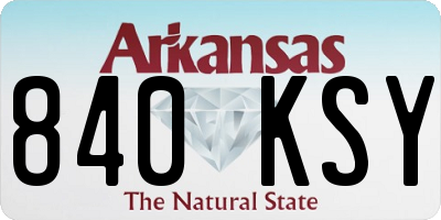 AR license plate 840KSY