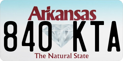 AR license plate 840KTA