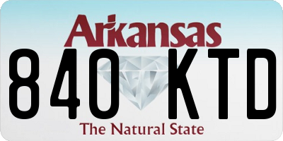 AR license plate 840KTD
