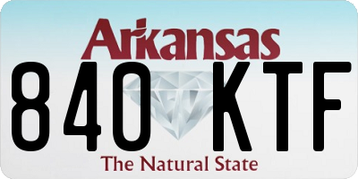 AR license plate 840KTF