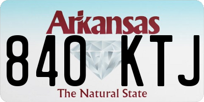 AR license plate 840KTJ