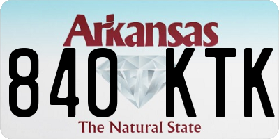 AR license plate 840KTK