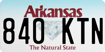 AR license plate 840KTN