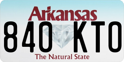AR license plate 840KTO