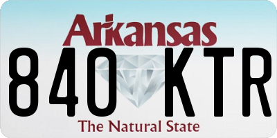 AR license plate 840KTR