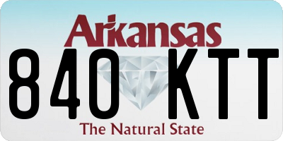 AR license plate 840KTT