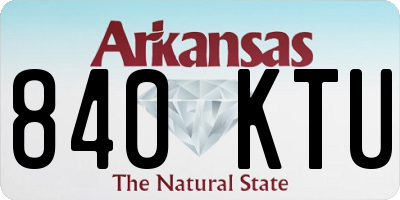 AR license plate 840KTU