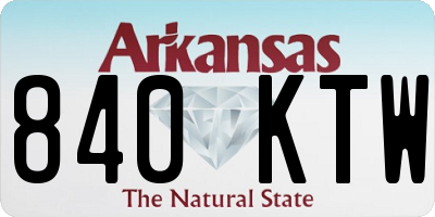 AR license plate 840KTW