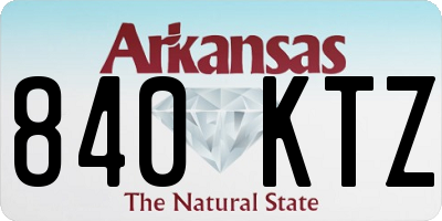 AR license plate 840KTZ