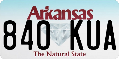 AR license plate 840KUA