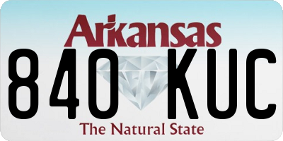 AR license plate 840KUC