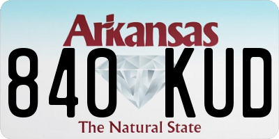 AR license plate 840KUD