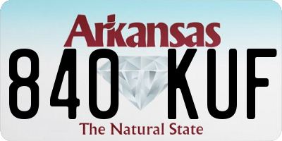 AR license plate 840KUF