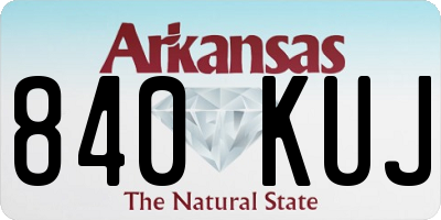 AR license plate 840KUJ