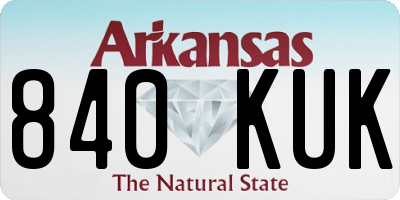 AR license plate 840KUK