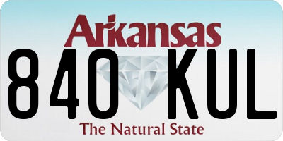 AR license plate 840KUL