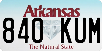 AR license plate 840KUM