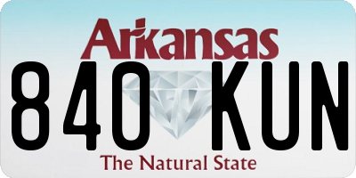 AR license plate 840KUN