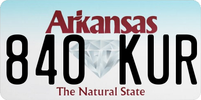AR license plate 840KUR
